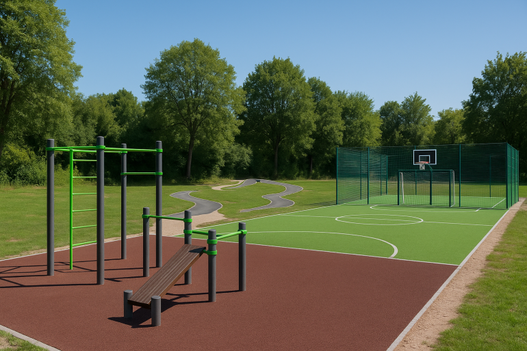 Symbolfoto: KI-generiert – zeigt nicht den tatsächlichen geplanten Bewegungspark in Sembach.“