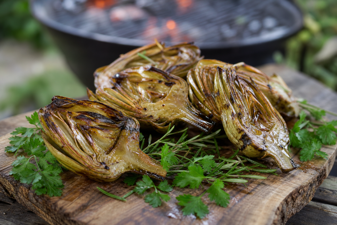 Gegrillter Artischockensalat mit Manchego