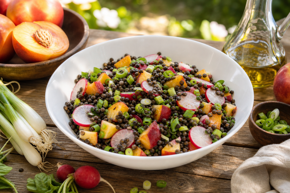 Sommerlicher Linsensalat mit Nektarinen – Rezept und Ernährungstipps für euch